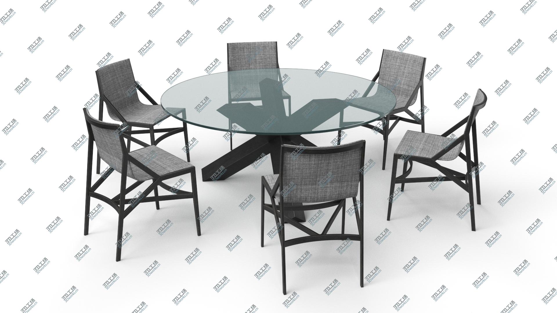 images/goods_img/2021040233/Cassina Dining Table Chair Set Black Glass Suit model/2.jpg